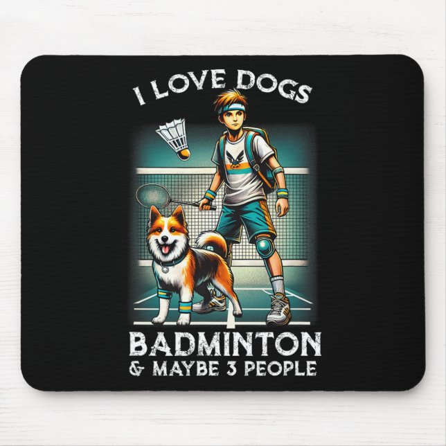 I Kärlek Hund Badminton Musmatta (Framsidan)