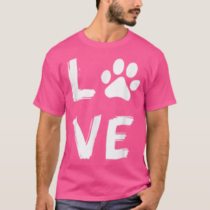 I Kärlek Hund Hund Skriv ut Hund älskare Hundägare T Shirt