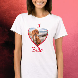 I kärlek Hund Photo Namn Heart T Shirt