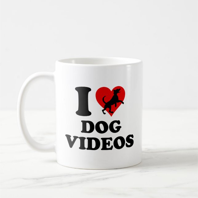 I Kärlek Hund Videos Coffee Mugg (Vänster)