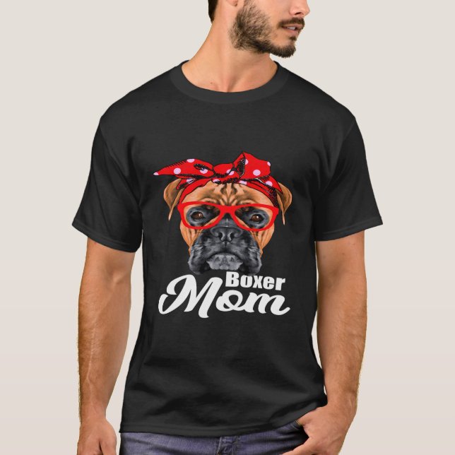 I Kärlek Hundar Boxer Mamma T Shirt (Framsida)