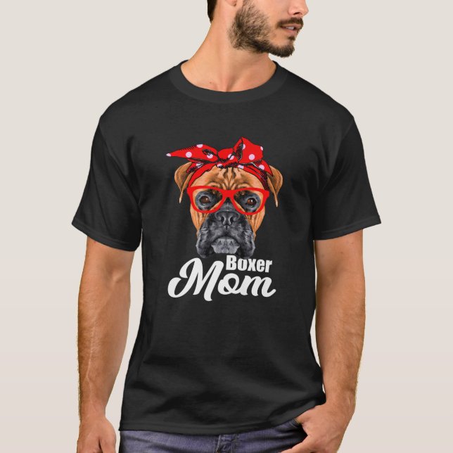 I Kärlek Hundar Boxer Mamma T Shirt (Framsida)