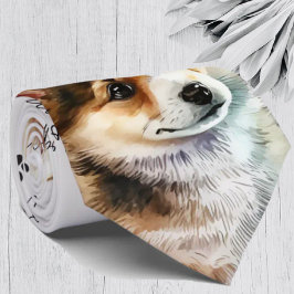 I Kärlek Hundar Corgi Corgis Neck Tie Slips
