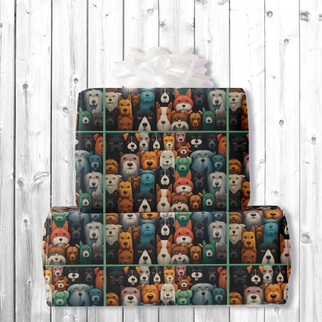 I Kärlek Hundar Cute Birthday Gift Roll of Presentpapper (Skapare uppladdad)
