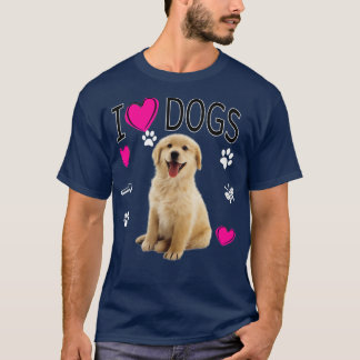 I Kärlek Hundar Golden Labrador-hämtning T Shirt
