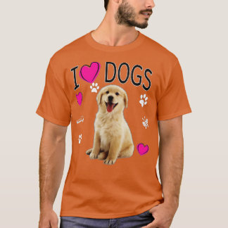 I Kärlek Hundar - Golden Labrador-hämtning t T Shirt
