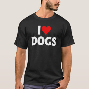 I Kärlek Hundar Hund for Women Vuxna T Shirt