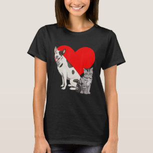 I Kärlek Hundar och Katt Kvinnor Pet Rädda djuren T Shirt