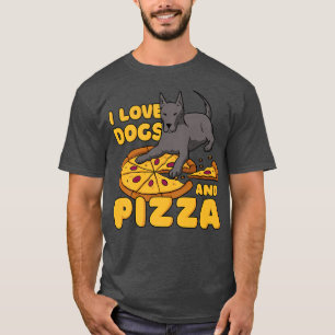 I Kärlek Hundar och Pizza Hundägare mariy Pet Calz T Shirt