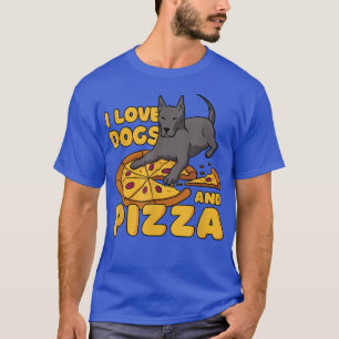 I Kärlek Hundar och Pizza Hundägare mariy Pet Calz T Shirt