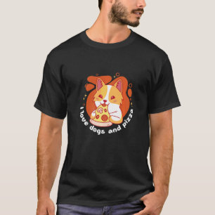 I Kärlek Hundar & Pizza Pizzeria Calzone Puppy Cor T Shirt