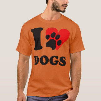 I KÄRLEK HUNDAR T SHIRT