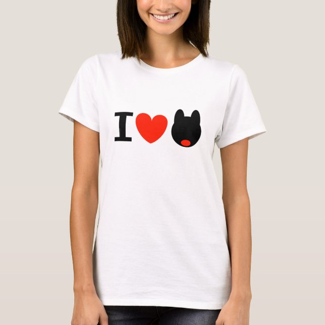 "I KÄRLEK HUNDAR" T-Shirt (Framsida)