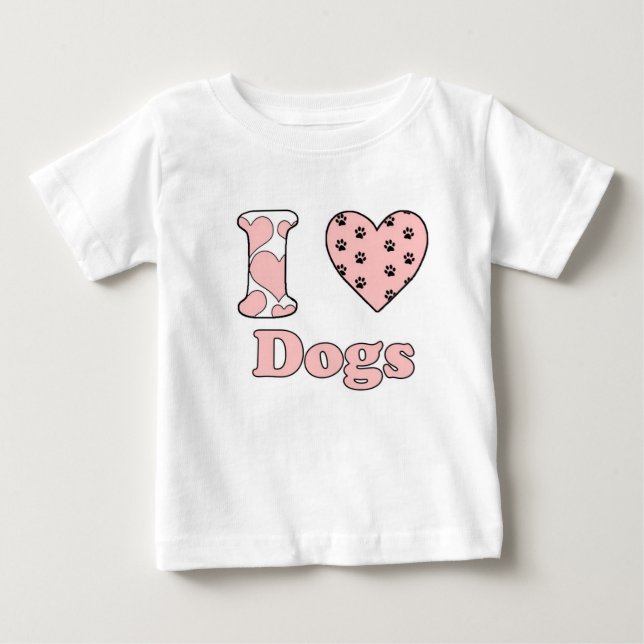 I KÄRLEK HUNDAR TEE SHIRT (Framsida)