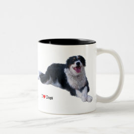 I KÄRLEK HUNDAR Två-Tonad MUGG