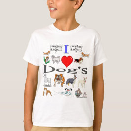 i kärlek Hund's Tee Shirt