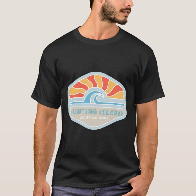 I Kärlek Hunting Island Beach South Carolina Ocean T Shirt (Framsida)
