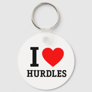 I Kärlek Hurdles Nyckelring