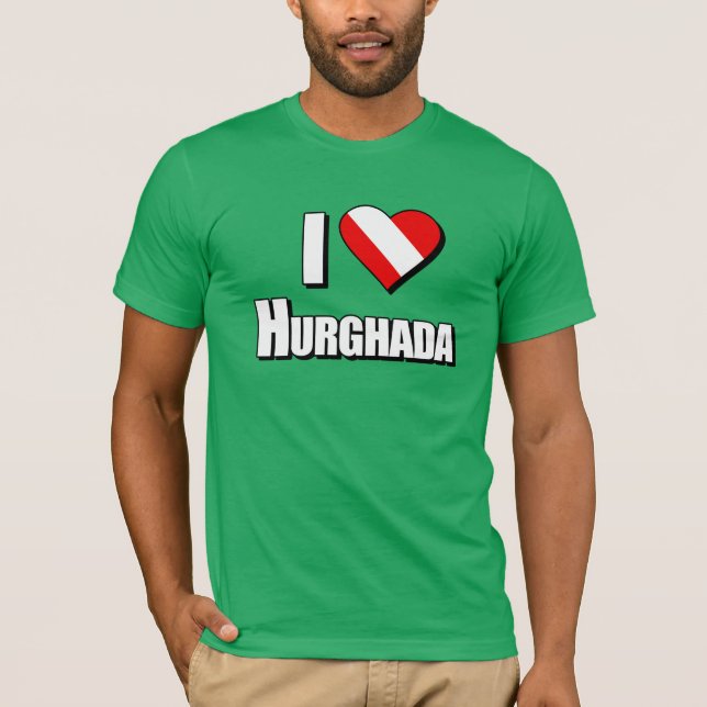 I Kärlek Hurghada Diving T Shirt (Framsida)