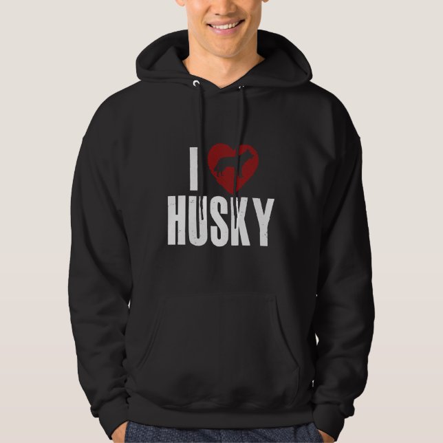 I Kärlek Husky Hoodie (Framsida)