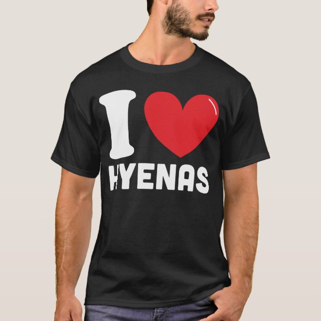 I Kärlek Hyenas T Shirt (Framsida)