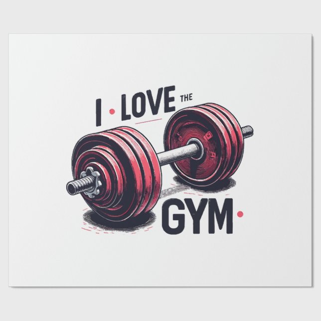 I kärlek i gymmet presentpapper (Platt)