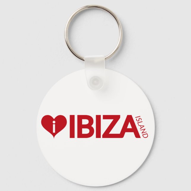 i Kärlek Ibiza Island Original Officiella souvenir Nyckelring (Framsida)