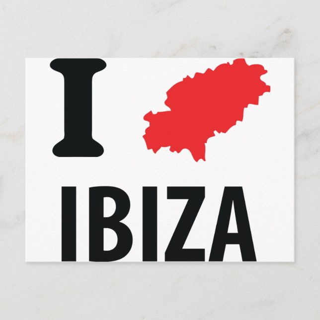 I kärlek Ibiza-konturikon Vykort (Framsida)