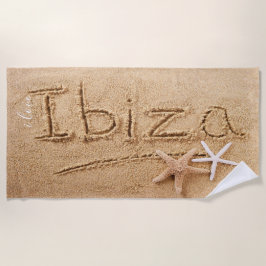 I Kärlek Ibiza Sommar Anpassningsbar Beach Towel