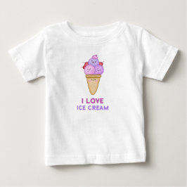 I Kärlek Ice Cream Cute Funny SommarAdsible T Shirt