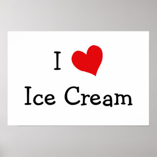 I Kärlek Ice Cream Poster