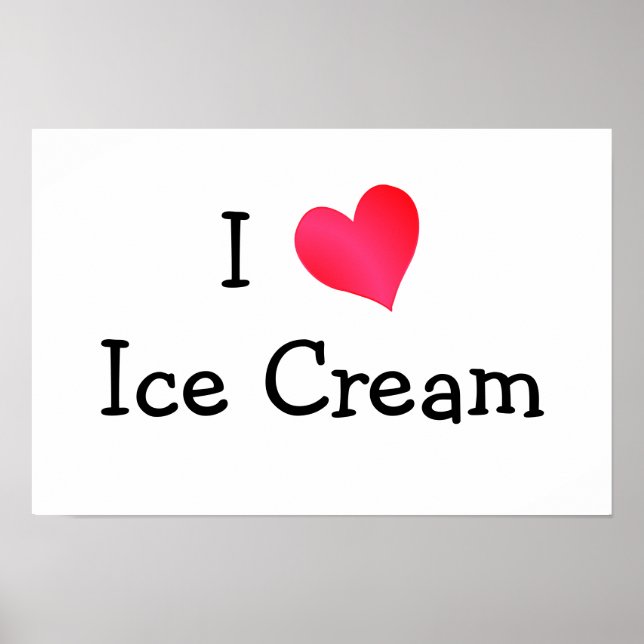 I Kärlek Ice Cream Poster (Framsidan)