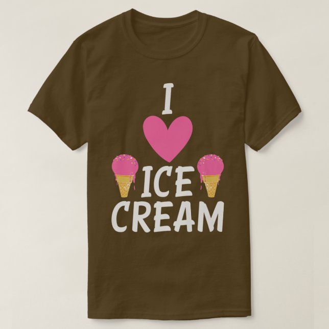 I kärlek Ice Cream  T Shirt (Design framsida)