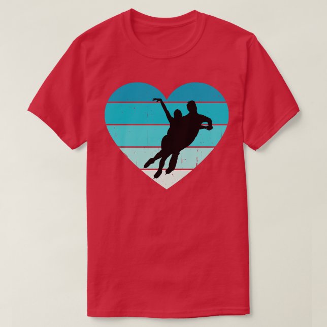 I Kärlek Ice Dancing Winter Sports Ice Skating T Shirt (Design framsida)