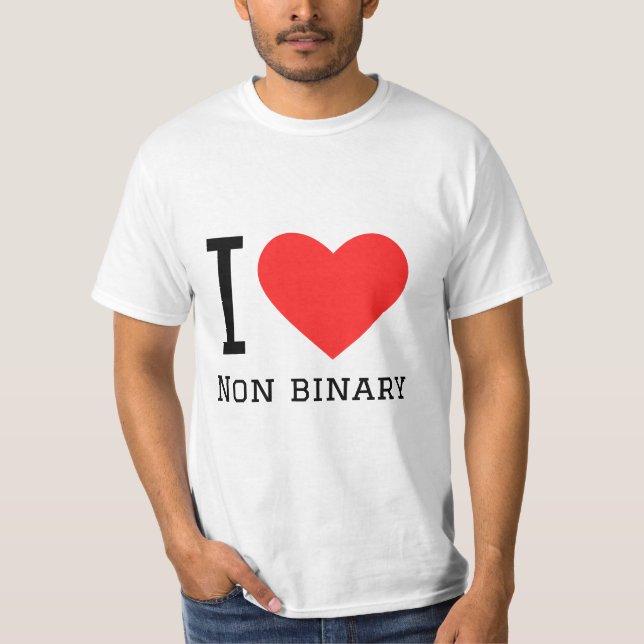 I kärlek icke-binär t shirt (Framsida)