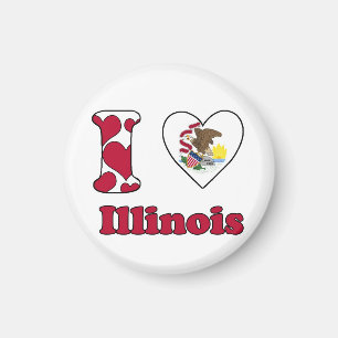 I kärlek Illinois Magnet