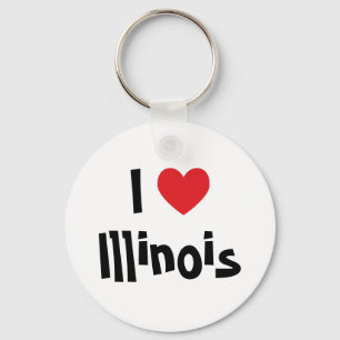 I Kärlek Illinois Nyckelring