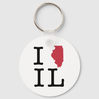 I Kärlek Illinois Nyckelring