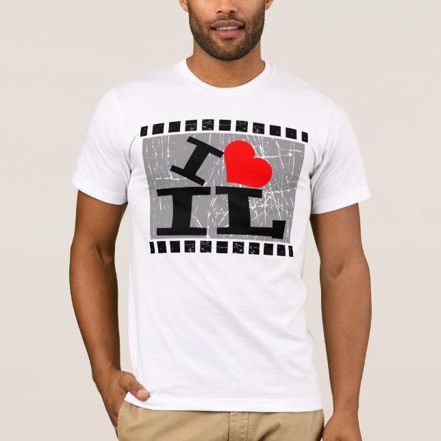 I kärlek Illinois T Shirt (Framsida)
