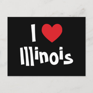I Kärlek Illinois Vykort