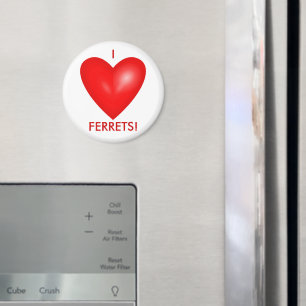 I Kärlek Illrar med Red Heart Magnet