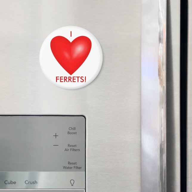 I Kärlek Illrar med Red Heart Magnet (In Situ (Fridge))