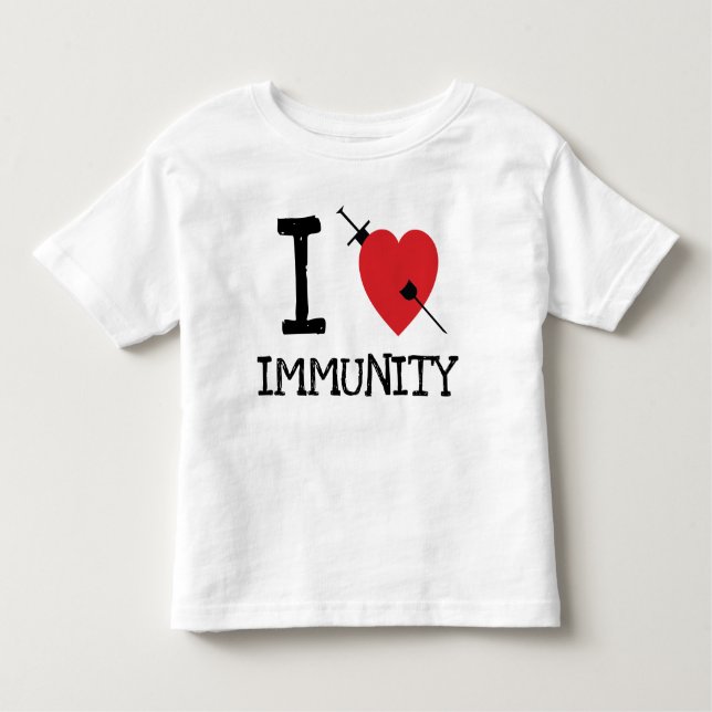 I Kärlek Immunity Pro Vax T Shirt (Framsida)
