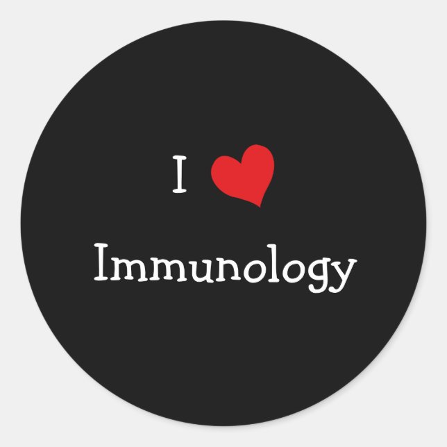 I Kärlek immunologi Runt Klistermärke (Framsida)