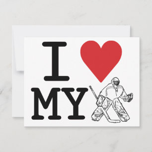I Kärlek inbjuden till mitt Goalie-parti (hockey) Inbjudningar