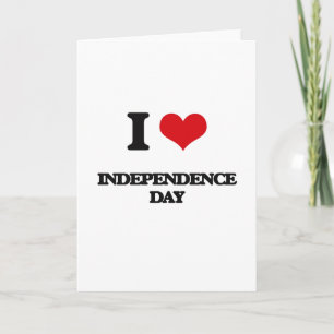I KÄRLEK INDEPENDENCE DAY KORT