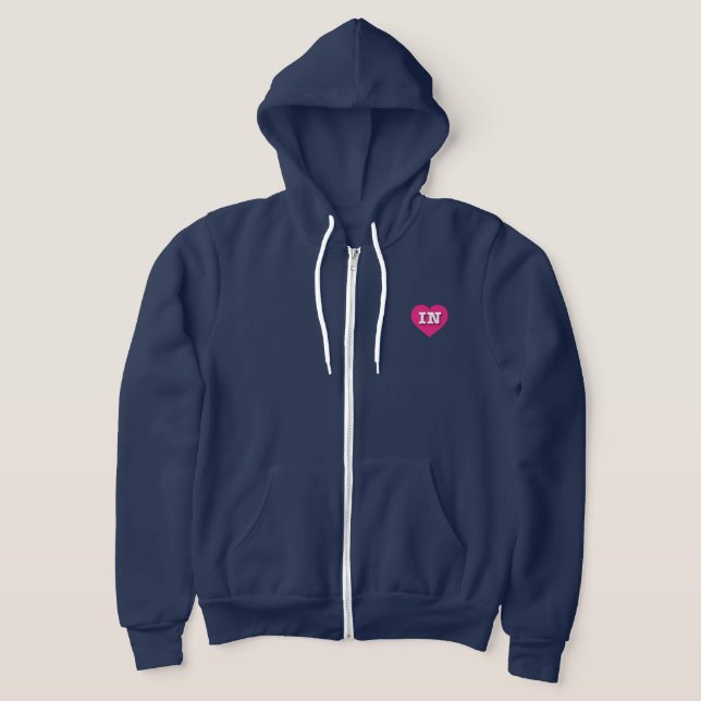 I Kärlek Indiana Shock rosa Heart T Shirt (Laydown)