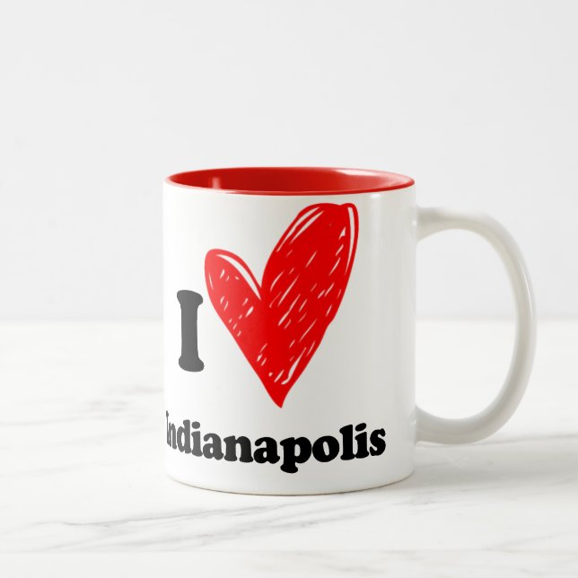 I kärlek Indianapolis Två-Tonad Mugg (Höger)