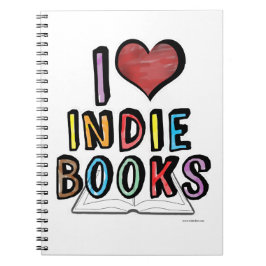 I Kärlek Indie Bokar Coola Authors Design Anteckningsbok Med Spiral