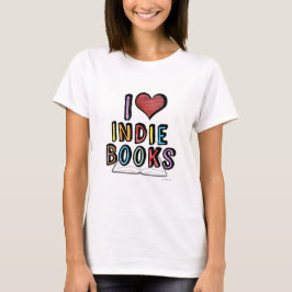 I Kärlek Indie Bokar Coola Authors Design Tee